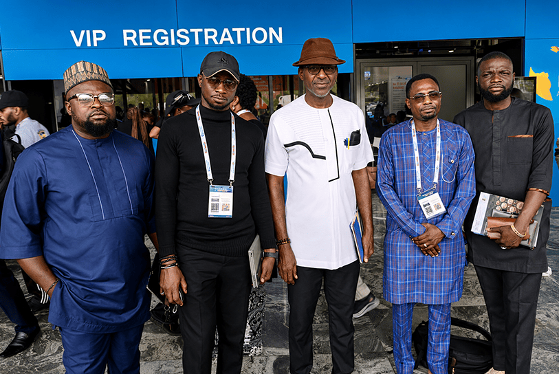 Repr. of Chop-Oil Energy Limited and Repr. of GreenVale Energy Limited at the entrance to the 25th NOG Energy Week Conference & Exhibition, Abuja.